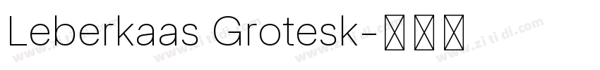 Leberkaas Grotesk字体转换